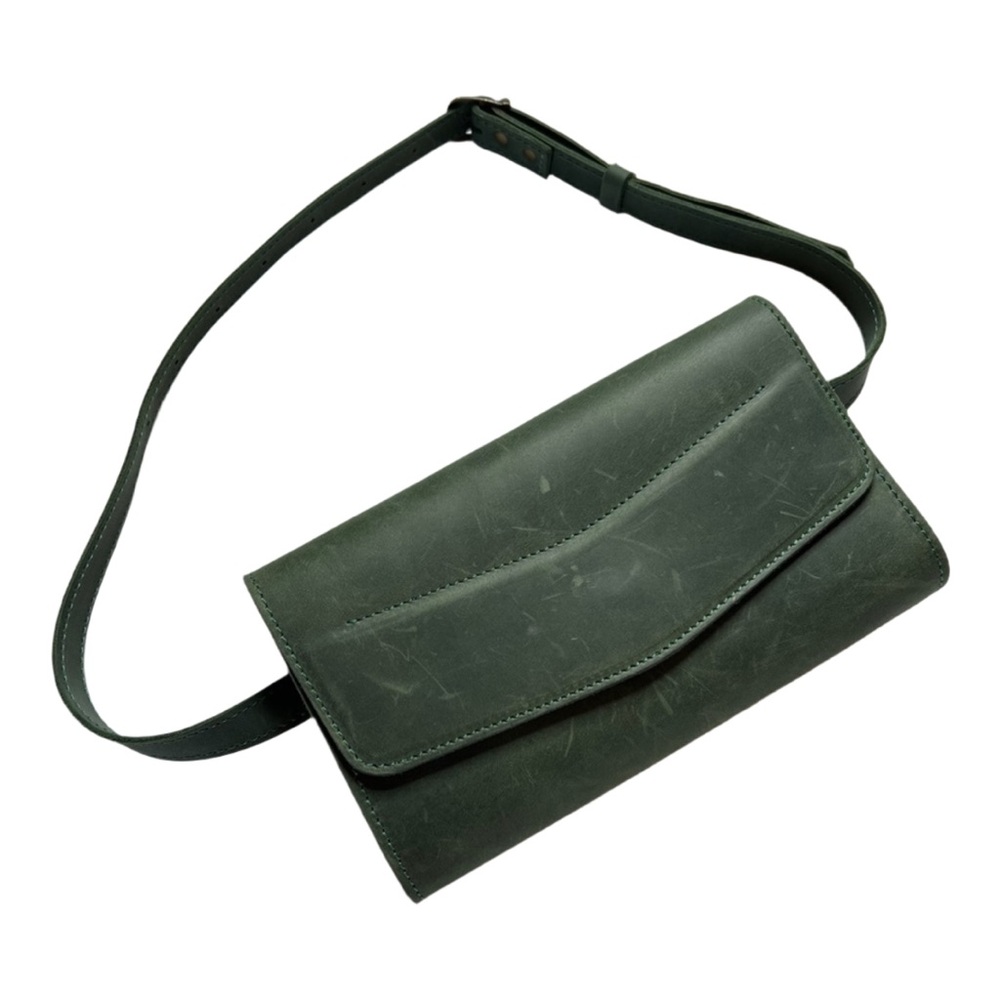 Green Leather Crossbody Bag - Picture 1 of 15